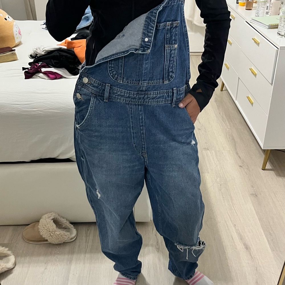 Hm Women's Blue Denim Overalls